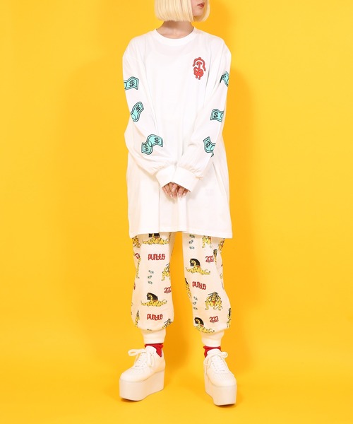 PUNYUS（プニュズ）の「寅プリントロンＴ（Tシャツ/カットソー・レディース・ホワイト/スミクロ・1/2/4/3）」の8枚目の写真