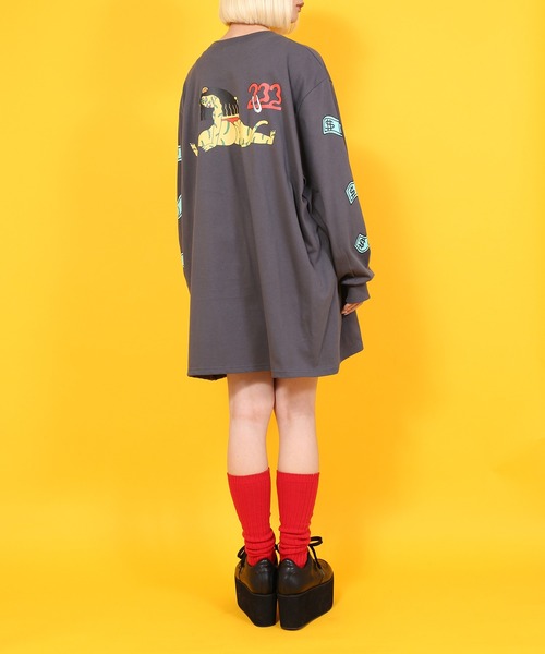 PUNYUS（プニュズ）の「寅プリントロンＴ（Tシャツ/カットソー・レディース・ホワイト/スミクロ・1/2/4/3）」の10枚目の写真