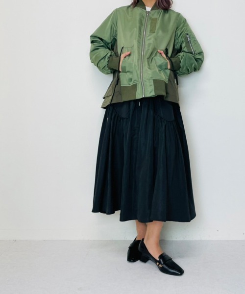 DOLLUPOOPS（ドールアップウップス）の「AラインドロストMA-１（MA-1・レディース・グレー/カーキ/ブラック・38）」の3枚目の写真