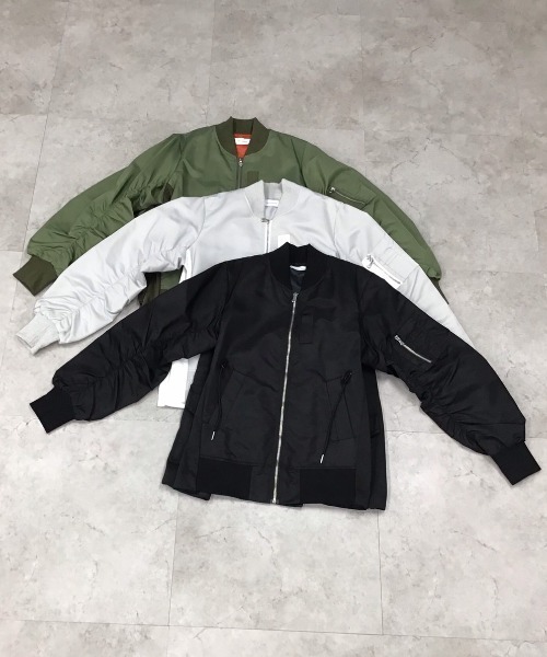 DOLLUPOOPS（ドールアップウップス）の「AラインドロストMA-１（MA-1・レディース・グレー/カーキ/ブラック・38）」の2枚目の写真