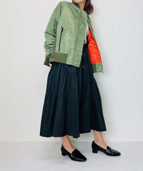 DOLLUPOOPS（ドールアップウップス）の「AラインドロストMA-１（MA-1・レディース・グレー/カーキ/ブラック・38）」の5枚目の写真