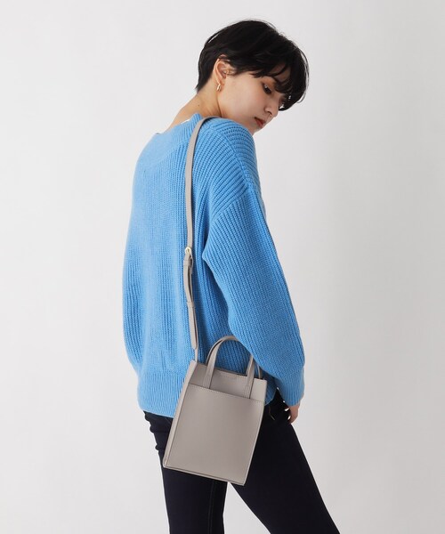 OPAQUE.CLIP（オペークドットクリップ）の「◆スクエアミニショルダーバッグ【軽量】（ショルダーバッグ・レディース・ライトブルー/ブラック/グレー/オフホワイト/ライトグリーン・00）」の9枚目の写真