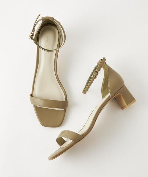 green label relaxing（グリーンレーベルリラクシング）の「スクエア ベルト サンダル(5cmヒール)（サンダル・レディース・ブラック/ベージュ/オリーブ/シルバー・22cm/22.5cm/23cm/23.5cm/24cm/24.5cm/25cm/25.5cm）」の12枚目の写真