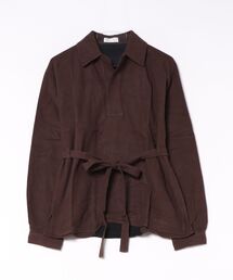 【Nora Lily】（IV）Bi-Color Skipper Blouse GRY F