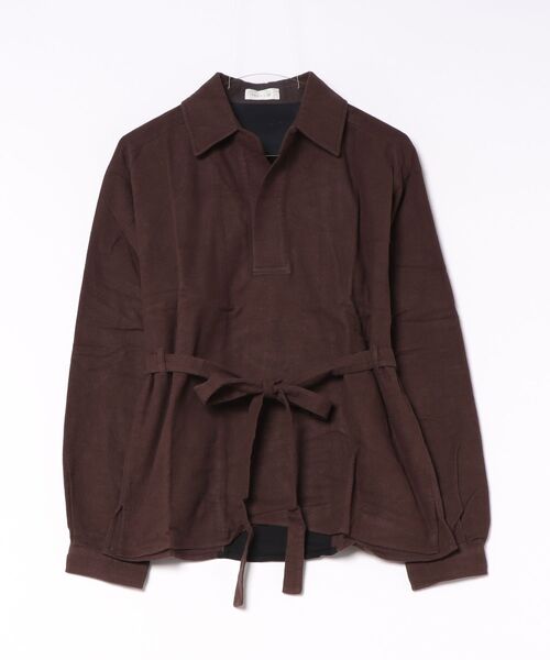 PARKS TOKYO SELECT（パークストウキョウセレクト）の「【Nora Lily】（IV）Bi-Color Skipper Blouse GRY F（シャツ/ブラウス・レディース・ブラウン/グレー・FREE）」の2枚目の写真