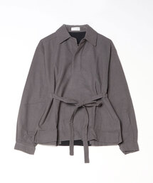 【Nora Lily】(IV)Bi-Color Skipper Blouse GRY F