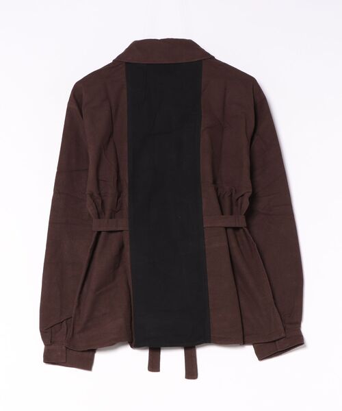 PARKS TOKYO SELECT（パークストウキョウセレクト）の「【Nora Lily】（IV）Bi-Color Skipper Blouse GRY F（シャツ/ブラウス・レディース・ブラウン/グレー・FREE）」の3枚目の写真