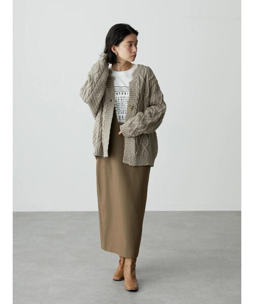 AMERICAN HOLIC（アメリカンホリック）の「ローゲージケーブルニットカーディガン（カーディガン/ボレロ・レディース・アイボリー/モカ・M/L）」の18枚目の写真