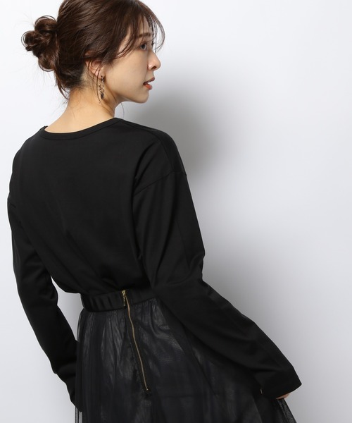 BARNYARDSTORM（バンヤードストーム）の「BARNYARDSTORM / スリットロンT（Tシャツ/カットソー・レディース・ホワイト/オフホワイト/ブラック/その他1/ライトブルー・1/0）」の14枚目の写真