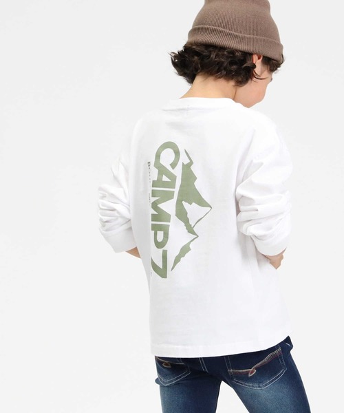CAMP7（キャンプセブン）の「【CAMP7】ポケットロンＴ（Tシャツ/カットソー・キッズ・ブラック/オフホワイト・120/140/160/105/130/150）」の6枚目の写真