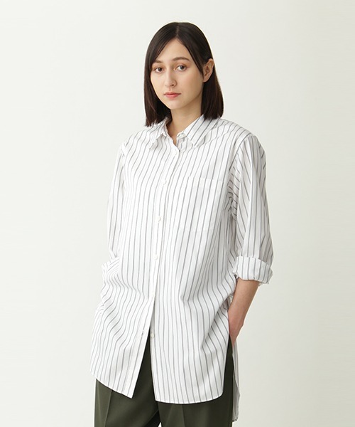 マーガレットハウエル◆ ダブルカラー シャツ ブラウス 比翼ボタン 白 サイズⅡ 5795150004-030_MAIN.jpg?v=