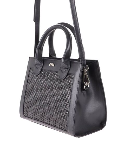 GYDA（ジェイダ）の「mix material BOX バッグ（ハンドバッグ・レディース・オフホワイト/ブラック・FREE）」の5枚目の写真