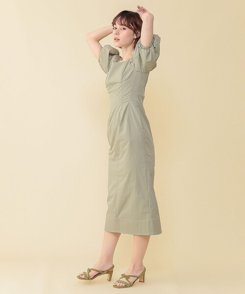 ワンピース ドレス ワンピース Deicy デイシー のワンピース バルーンスリーブステッチワンピース を購入できます Deicy バルーンスリーブステッチワンピース ワンピース Deicy デイシー のファッション