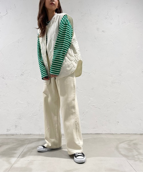 apres jour mignon（アプレジュールミニョン）の「キルティングベスト【ZOZOTOWN限定アイテム】（ベスト・レディース・カーキ/アイボリー/ブラック・フリー/X-LARGE）」の9枚目の写真