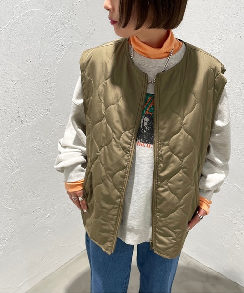 apres jour mignon（アプレジュールミニョン）の「キルティングベスト【ZOZOTOWN限定アイテム】（ベスト・レディース・カーキ/アイボリー/ブラック・フリー/X-LARGE）」の18枚目の写真