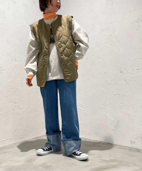 apres jour mignon（アプレジュールミニョン）の「キルティングベスト【ZOZOTOWN限定アイテム】（ベスト・レディース・カーキ/アイボリー/ブラック・フリー/X-LARGE）」の22枚目の写真