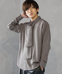 MinoriTY | ボウタイシャツ とろみ素材 長袖ブラウス(シャツ/ブラウス)