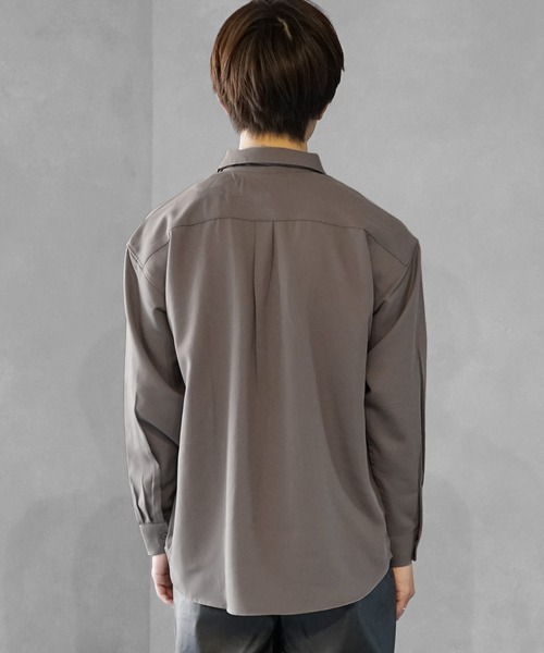 MinoriTY(マイノリティ)の「とろみ素材ボウタイシャツ(シャツ/ブラウス・メンズ・ホワイト/ブラック/グレー/ブルー・M/L)」の11枚目の写真