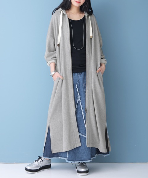 osharewalker（オシャレウォーカー）の「『スウェットロングパーカー』（パーカー・レディース・ブラック/モカ/杢グレー・FREE）」の22枚目の写真