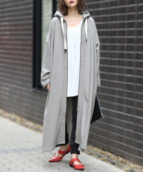 osharewalker（オシャレウォーカー）の「『スウェットロングパーカー』（パーカー・レディース・ブラック/モカ/杢グレー・FREE）」の21枚目の写真