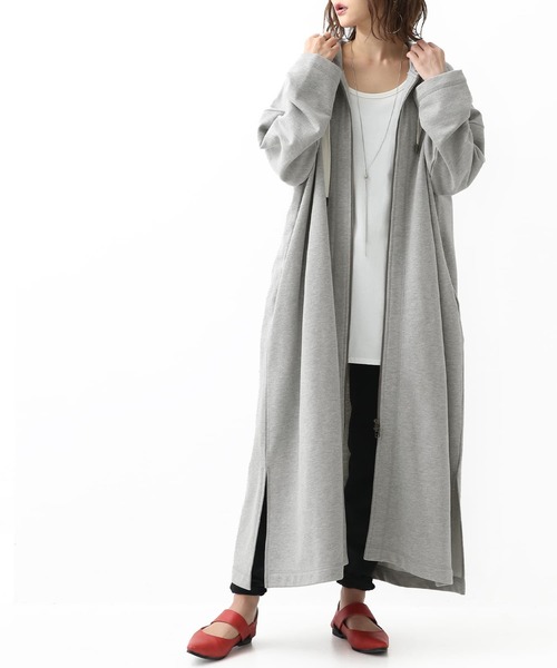 osharewalker（オシャレウォーカー）の「『スウェットロングパーカー』（パーカー・レディース・ブラック/モカ/杢グレー・FREE）」の17枚目の写真