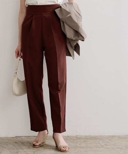 UR'S（ユアーズ）の「ハイウエストセンタープレスパンツ（その他パンツ・レディース・オフホワイト/ピンク/ネイビー/ブラック/ボルドー・S/M/L）」の21枚目の写真