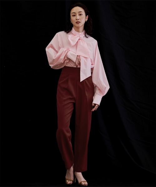 UR'S（ユアーズ）の「ハイウエストセンタープレスパンツ（その他パンツ・レディース・オフホワイト/ピンク/ネイビー/ブラック/ボルドー・S/M/L）」の22枚目の写真