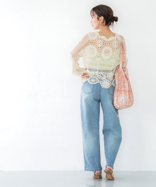 coca（coca）（コカ）の「かぎ編みフレアスリーブトップス（その他トップス・レディース・ブラック/アイボリー/ベージュ・ONE SIZE）」の20枚目の写真