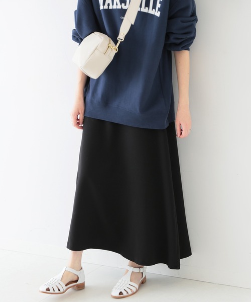 SLOBE IENA(スローブイエナ)の「《WEB限定》ダブルクロスフレアスカート◆(スカート・レディース・ブラック/ナチュラル・40/36/38)」の16枚目の写真