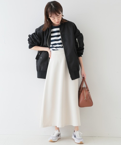 SLOBE IENA(スローブイエナ)の「《WEB限定》ダブルクロスフレアスカート◆(スカート・レディース・ブラック/ナチュラル・40/36/38)」の18枚目の写真