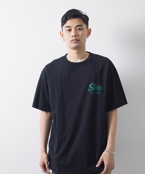 SILAS(サイラス)の「S/S CURSIVE LOGO PRINT TEE サイラスカーシヴロゴプリント半袖Tシャツ(Tシャツ/カットソー・メンズ・ブラック/ライトブルー/ホワイト・M/XL/L)」の15枚目の写真