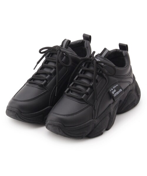 cs T&P（シーエスティーアンドピー）の「◆サイドチケット付きロゴ入り厚底スニーカー（スニーカー・レディース・ホワイト/ブラック/ベージュ・S/M/L/LL）」の2枚目の写真