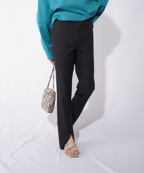 LUCA/LADY LUCK LUCA（ルカ/レディラックルカ）の「LC/LLL ウォッシャブルストレッチパンツ（スラックス・レディース・ブラック/チャコールグレー・36(S)/38(M)）」の2枚目の写真