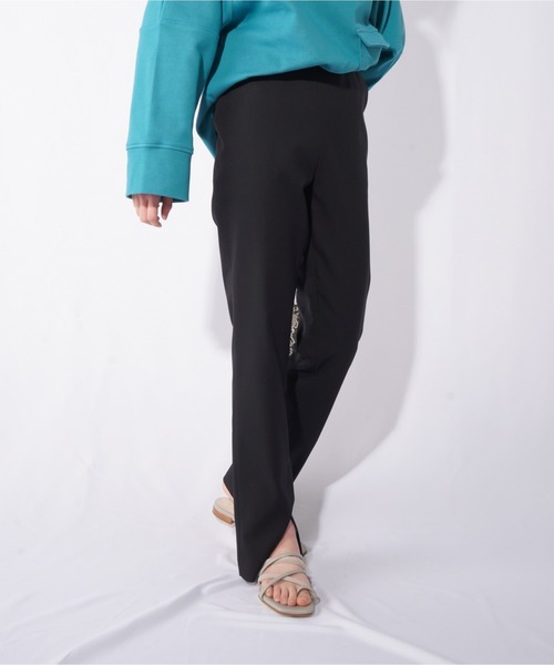 LUCA/LADY LUCK LUCA（ルカ/レディラックルカ）の「LC/LLL ウォッシャブルストレッチパンツ（スラックス・レディース・ブラック/チャコールグレー・36(S)/38(M)）」の3枚目の写真