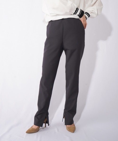 LUCA/LADY LUCK LUCA（ルカ/レディラックルカ）の「LC/LLL ウォッシャブルストレッチパンツ（スラックス・レディース・ブラック/チャコールグレー・36(S)/38(M)）」の4枚目の写真