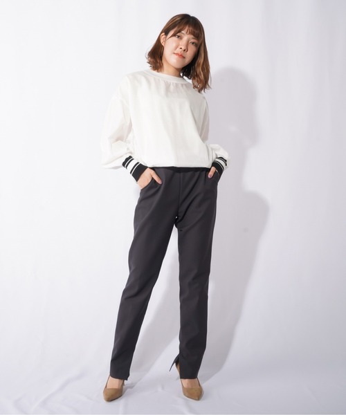 LUCA/LADY LUCK LUCA（ルカ/レディラックルカ）の「LC/LLL ウォッシャブルストレッチパンツ（スラックス・レディース・ブラック/チャコールグレー・36(S)/38(M)）」の6枚目の写真