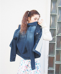 merry jenny | ｶｯﾄﾃﾞﾆﾑ刺繍Gｼﾞｬﾝ(デニムジャケット)