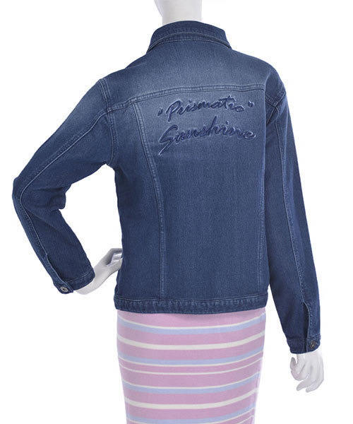 merry jenny(メリージェニー)の「カットデニム刺繍Gジャン(デニムジャケット・レディース・ブルー/インディゴブルー/ホワイト・FREE)」の8枚目の写真