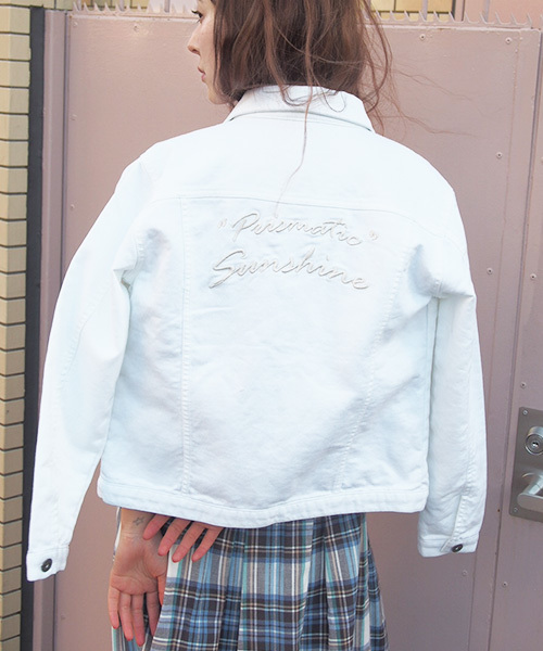 merry jenny(メリージェニー)の「カットデニム刺繍Gジャン(デニムジャケット・レディース・ブルー/インディゴブルー/ホワイト・FREE)」の15枚目の写真