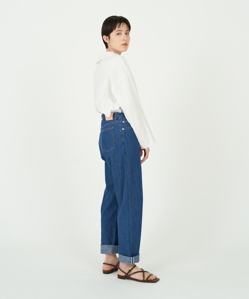 conges payes ADIEU TRISTESSE（コンジェ ペイエ アデュートリステス）の「８ozデニムパンツ（その他パンツ・レディース・ライトインディゴブルー/インディゴブルー・38/36）」の12枚目の写真