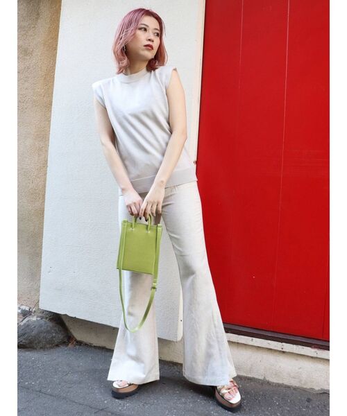 MURUA（ムルーア）の「ボディショッパーバッグ（ショルダーバッグ・レディース・アイボリー/ブラック/ライトグリーン・FREE）」の10枚目の写真