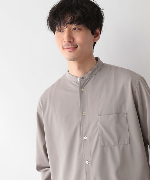 GLOBAL WORK(グローバルワーク)の「スマラクバンドカラーシャツ/266999(シャツ/ブラウス・メンズ・ネイビー/グレー/オフホワイト/その他・SMALL/MEDIUM/LARGE)」の3枚目の写真