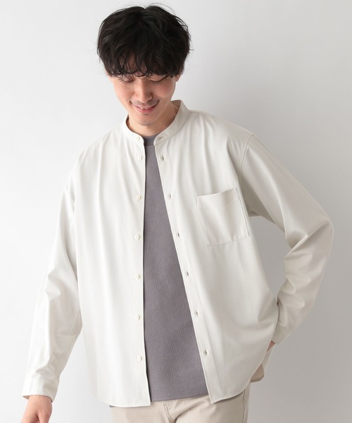 GLOBAL WORK(グローバルワーク)の「スマラクバンドカラーシャツ/266999(シャツ/ブラウス・メンズ・ネイビー/グレー/オフホワイト/その他・SMALL/MEDIUM/LARGE)」の2枚目の写真