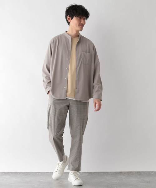 くうページ GLOBAL WORK（グローバルワーク）の「スマラクバンドカラーシャツ