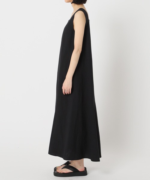U by SPICK&SPAN(ユーバイスピックアンドスパン)の「スクエアネック リネンドレス(ワンピース・レディース・ブラック/ベージュ・38/36)」の15枚目の写真