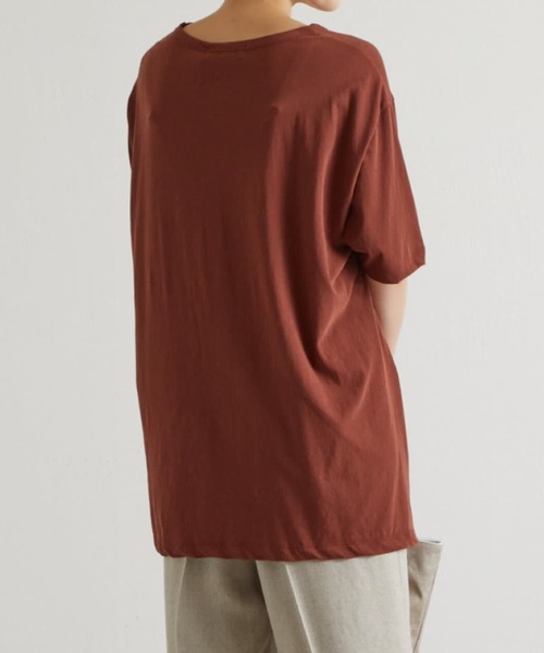 BEARDSLEY（ビアズリー）の「強撚ゆるTシャツ（Tシャツ/カットソー・レディース・ホワイト/ブラウン/グレー・FREE）」の3枚目の写真