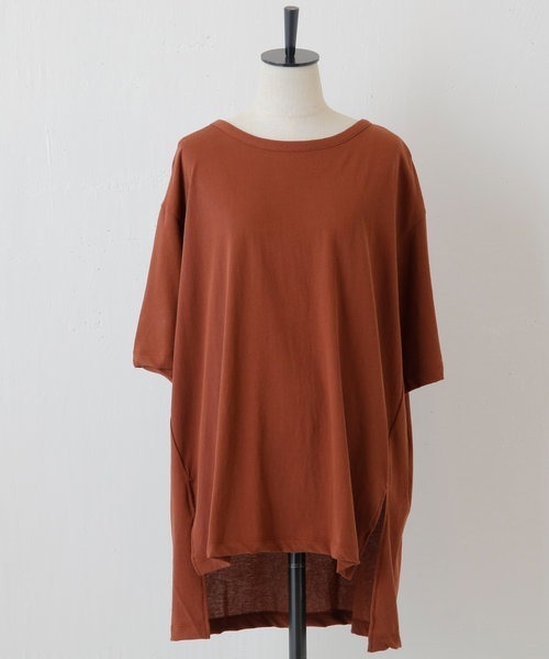 BEARDSLEY（ビアズリー）の「強撚ゆるTシャツ（Tシャツ/カットソー・レディース・ホワイト/ブラウン/グレー・FREE）」の10枚目の写真