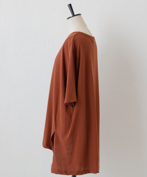 BEARDSLEY（ビアズリー）の「強撚ゆるTシャツ（Tシャツ/カットソー・レディース・ホワイト/ブラウン/グレー・FREE）」の12枚目の写真