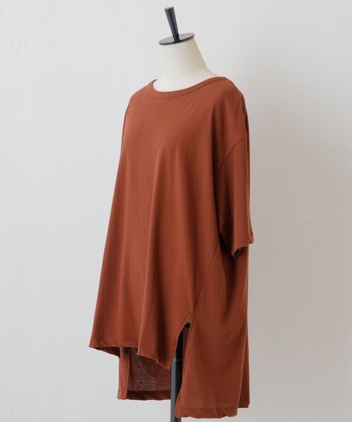 BEARDSLEY（ビアズリー）の「強撚ゆるTシャツ（Tシャツ/カットソー・レディース・ホワイト/ブラウン/グレー・FREE）」の11枚目の写真