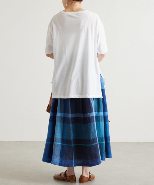 BEARDSLEY（ビアズリー）の「強撚ゆるTシャツ（Tシャツ/カットソー・レディース・ホワイト/ブラウン/グレー・FREE）」の6枚目の写真